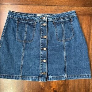 Topshop Moto Skirt Womens Size 34 Denim A-Line Mini